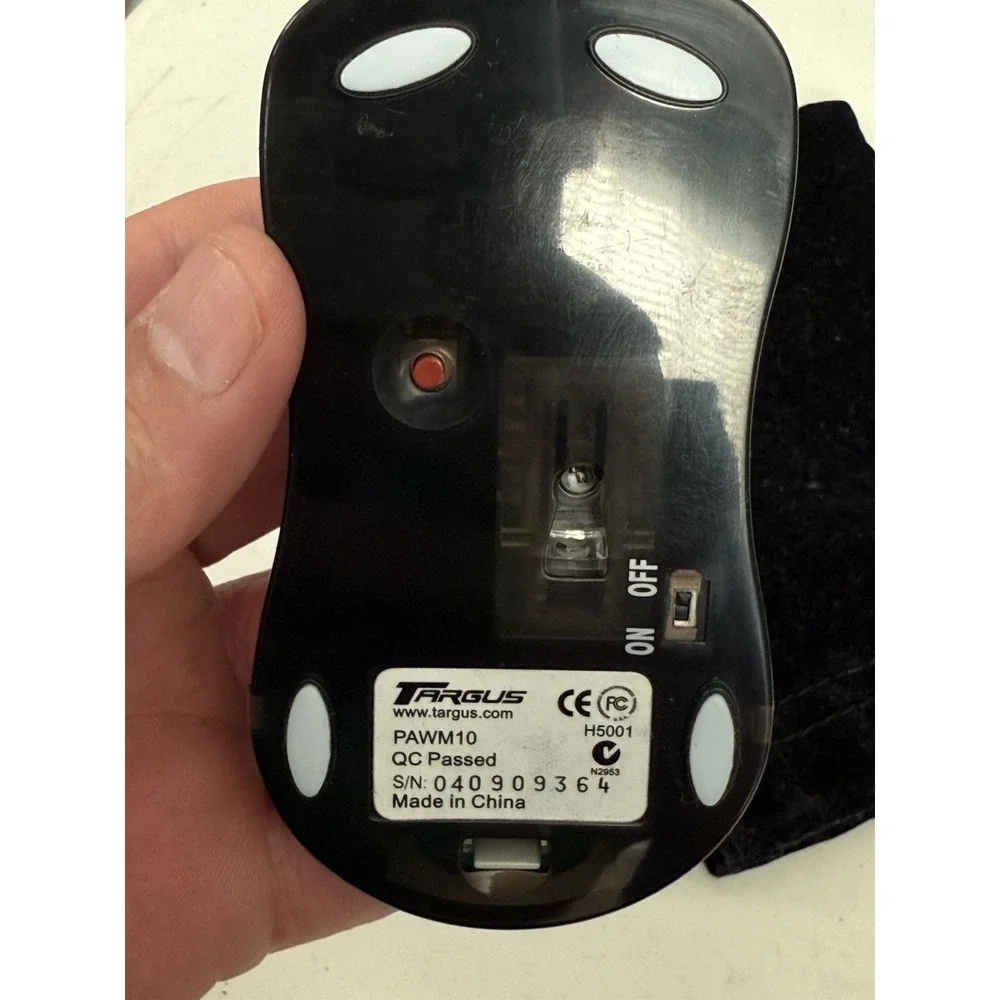 Targus PAWM10 Gray Optical Wheel Mouse Wireless Scroll USB Receiver, Works Great